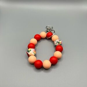 Vibrant Beaded Keychain Bracelet - Handmade K0238C